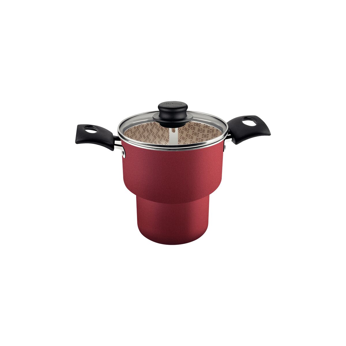 Cuscuzeira Tramontina Turim em Alumínio com Revestimento Interno e Externo em Antiaderente Starflon Max Vermelho 14 cm 1,9 L - Edição Especial
